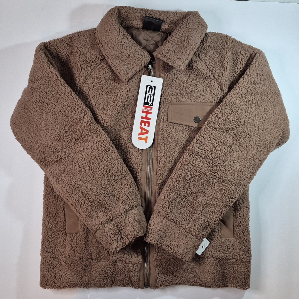 32 Degrees Heat Brown Sherpa Jacket | NWT | Size XS